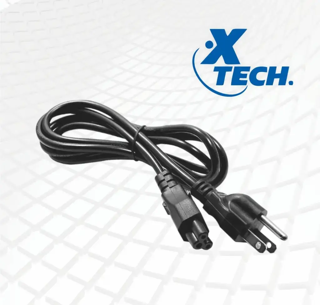 XTECH XTC-120 Cable de Alimentación de 3 Pines para Laptop 1.8m Negro