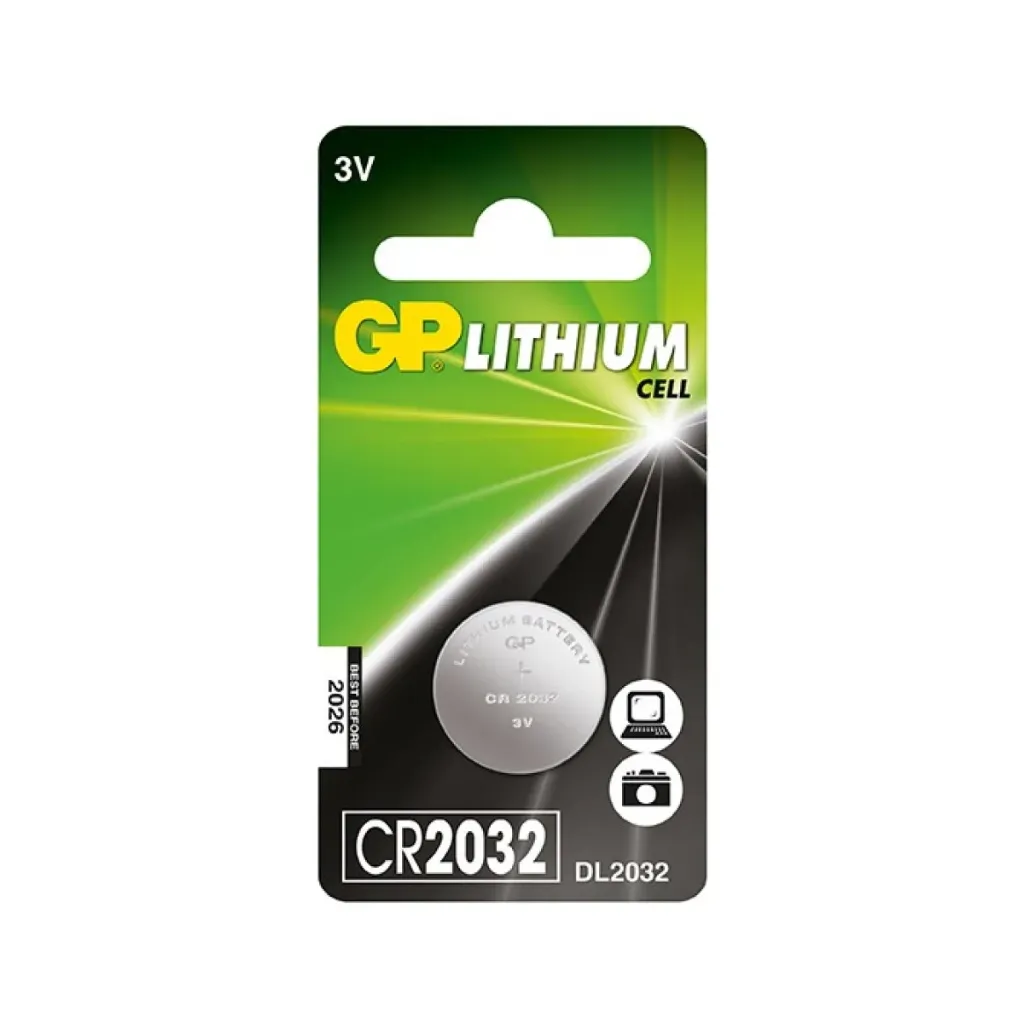 GP, CR2032, Bateria 3V Lithium.