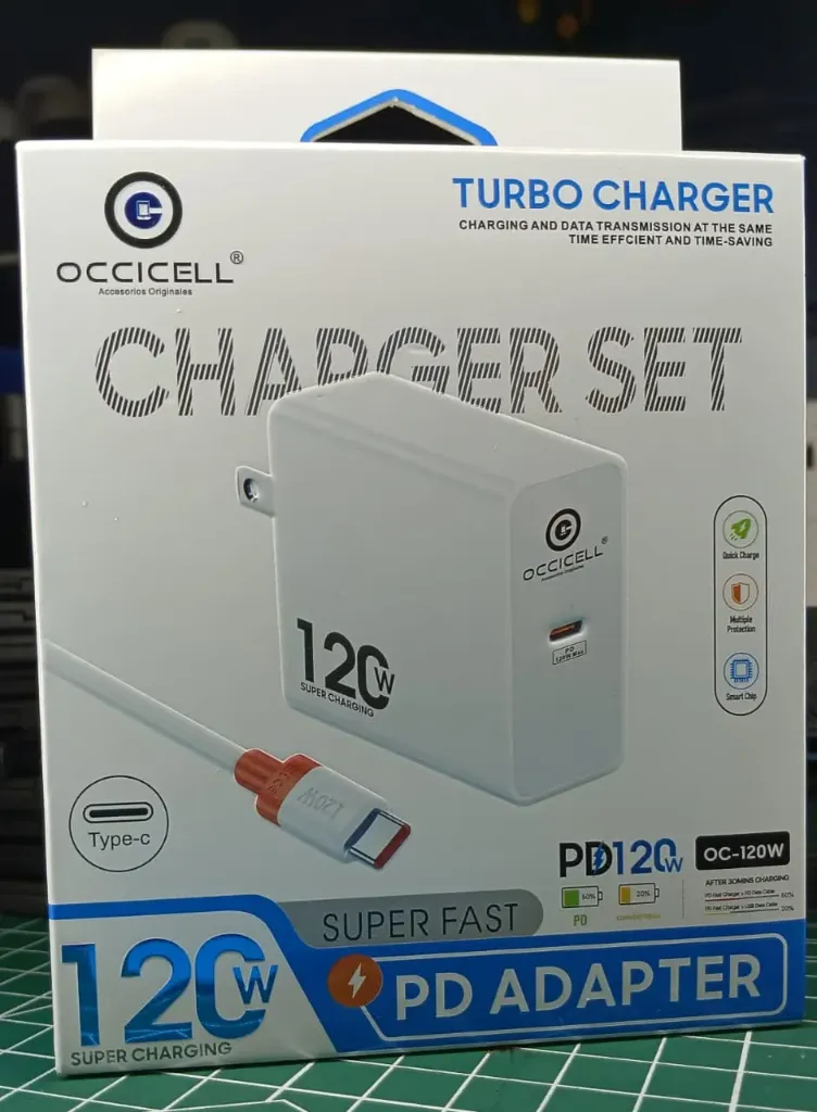 OCCICELL, Cubo y Cable de Carga Ràpida 120W