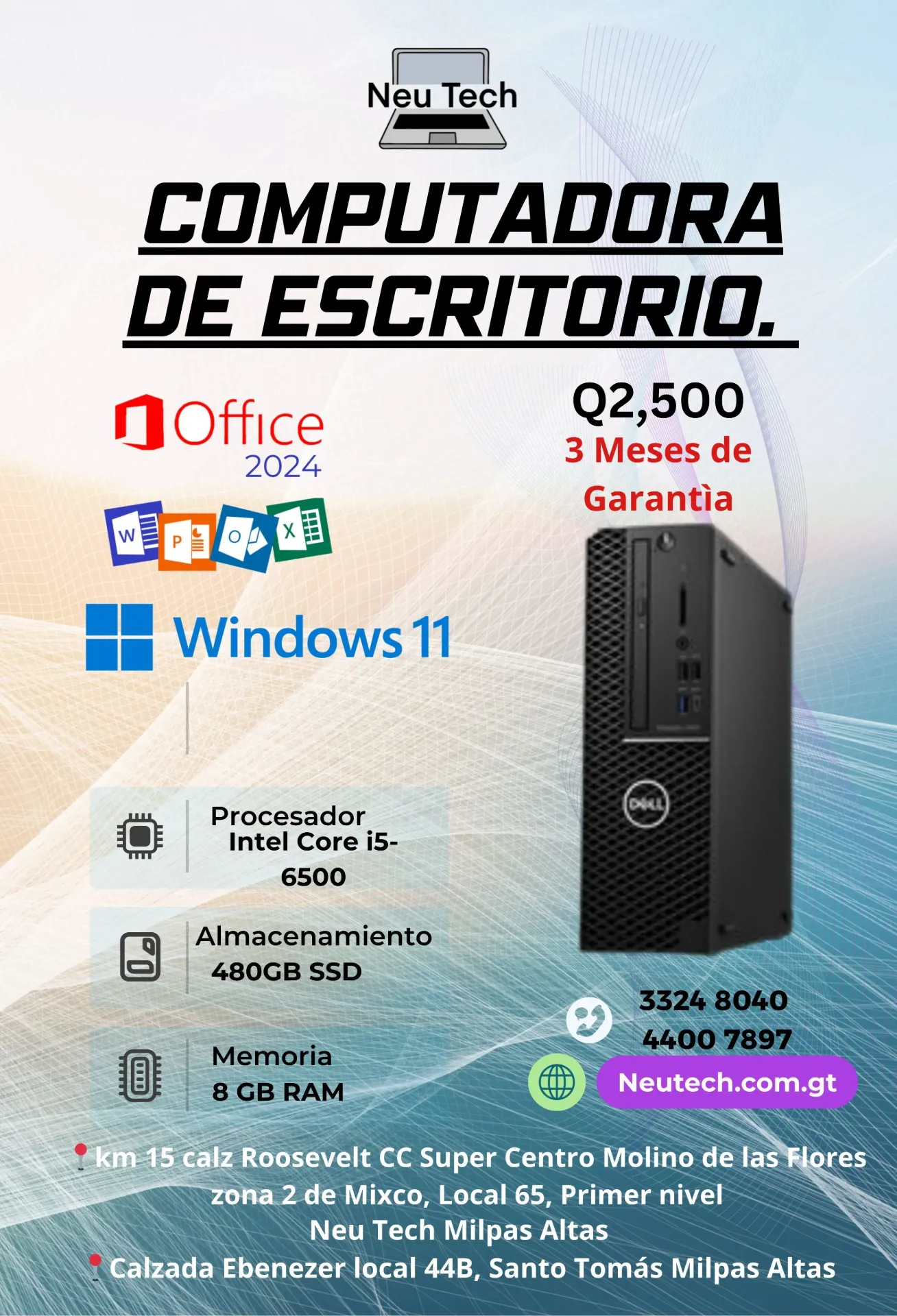 Dell Intel Core i5,Computadora de Escritorio