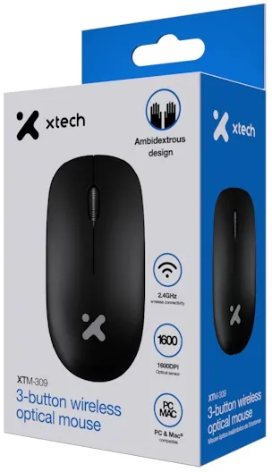 XTECH XTM-309, Mouse Inalàmbrico-USB