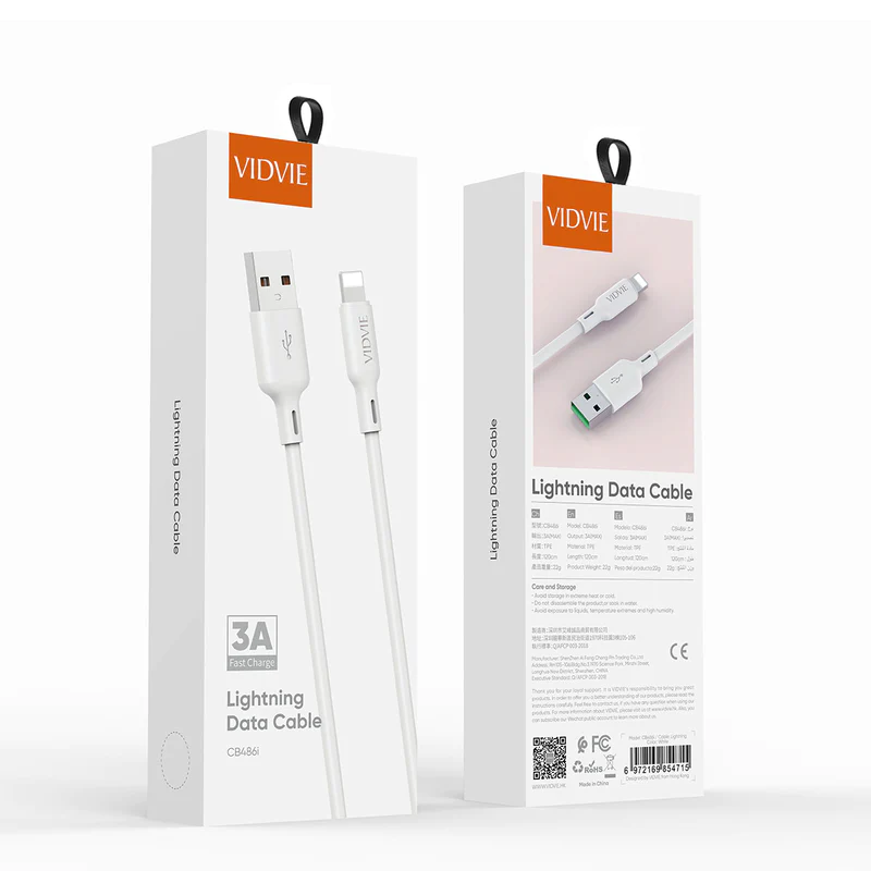 Vidvie lightning data cable 3A