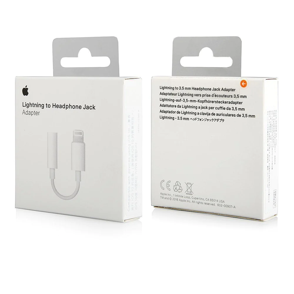 Adaptador Lightning a entrada para audifonos jack 