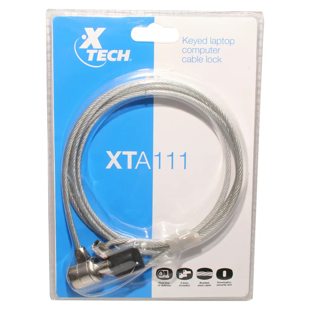 XTECH keyed laptop computer cable lock XTA111