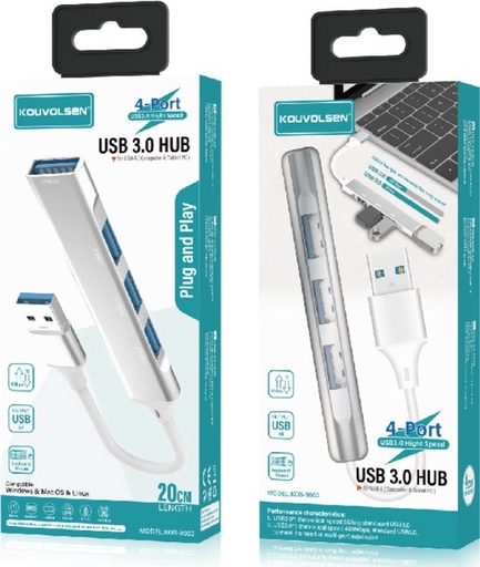 Kouvolsen 4 puerto USB 3.0 Hub