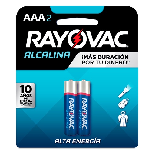 Rayovac AAA Alcalina 2 pack 