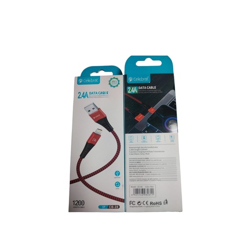 Celebrat data cable 2.4A/IP/1200mm USB/LIGHTNING CB-28