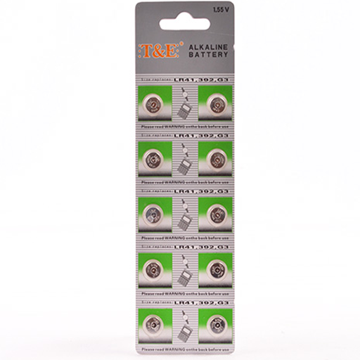 T&E BATTERY G3 LR41 392 