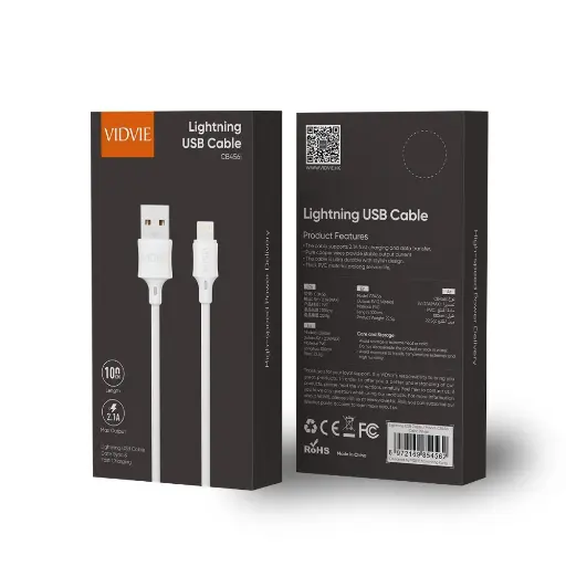Vidvie lightning USB cable 100cm/2.1A