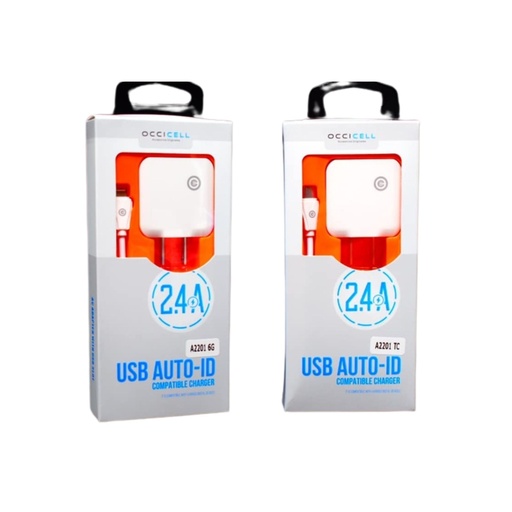 Occicell cargador 2.4 A cable lightning A2201 6G