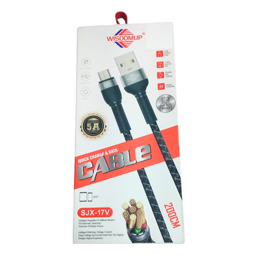 Wisdomup cable 5A/200cm SJX-17V de USB  a MICRO-USB