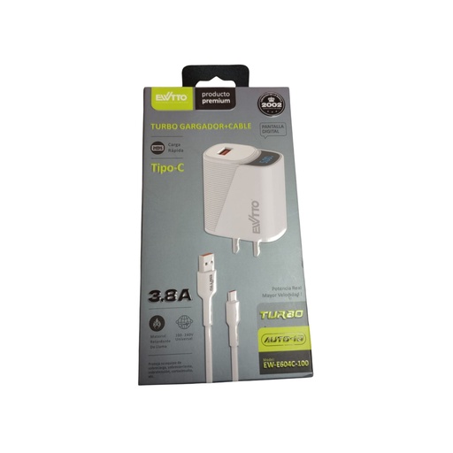 Ewtto Cargador + cable tipo C