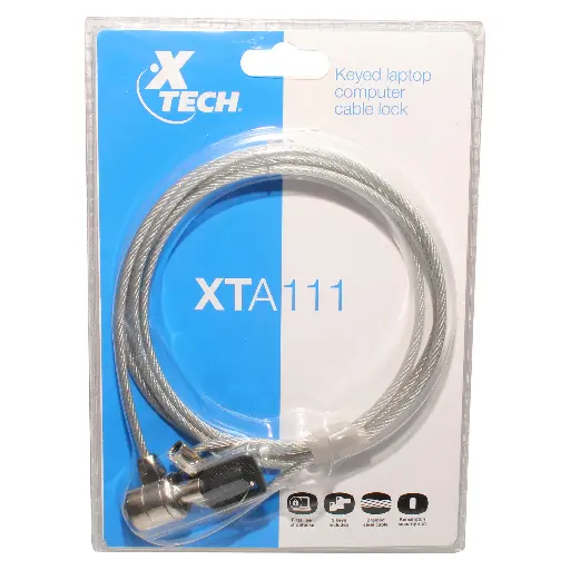 XTECH keyed laptop computer cable lock XTA111