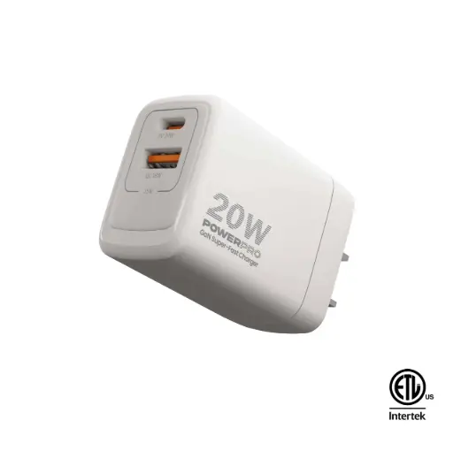UNNO TEKNO Cargador super rapido 20W doble puerto con tipo C y USB
