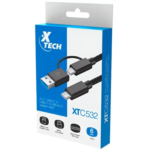 Xtech cable adaptador 2 en 1 XTC532
